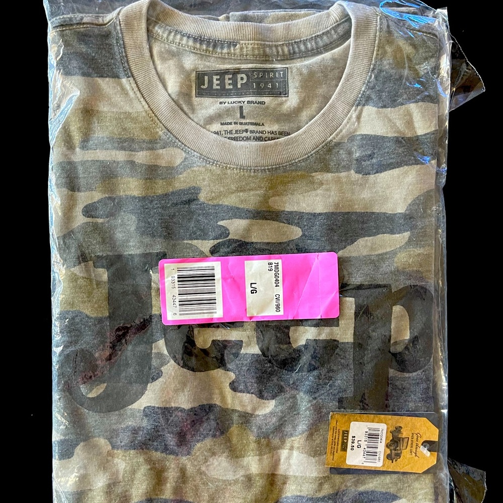 Lucky Brand Camo Jeep Tee NWT Sealed